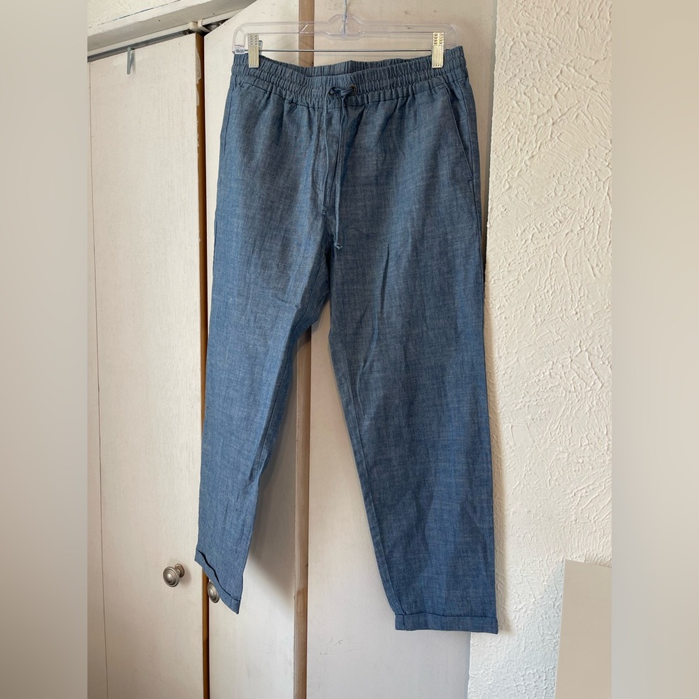 J. Crew Chambray Blue Ankle Pants NWT